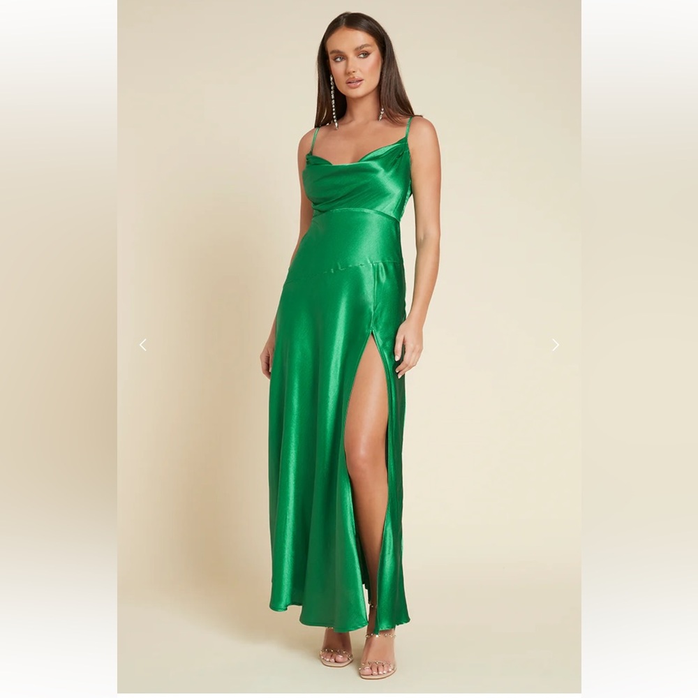 Runaway the label, green maxi dress